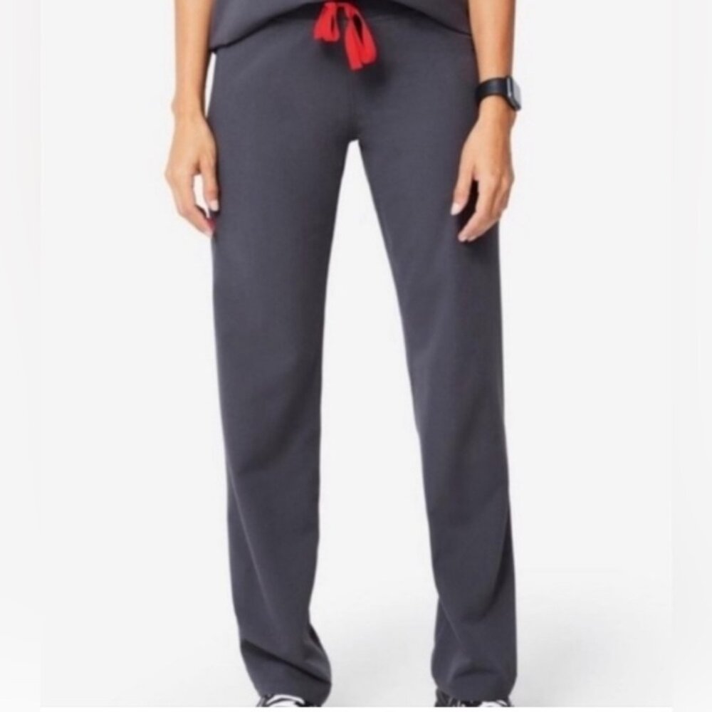 FIGS Womens Medium Livingston Basic Scrub Pants Gray Graphite Anti Wrinkle EUC